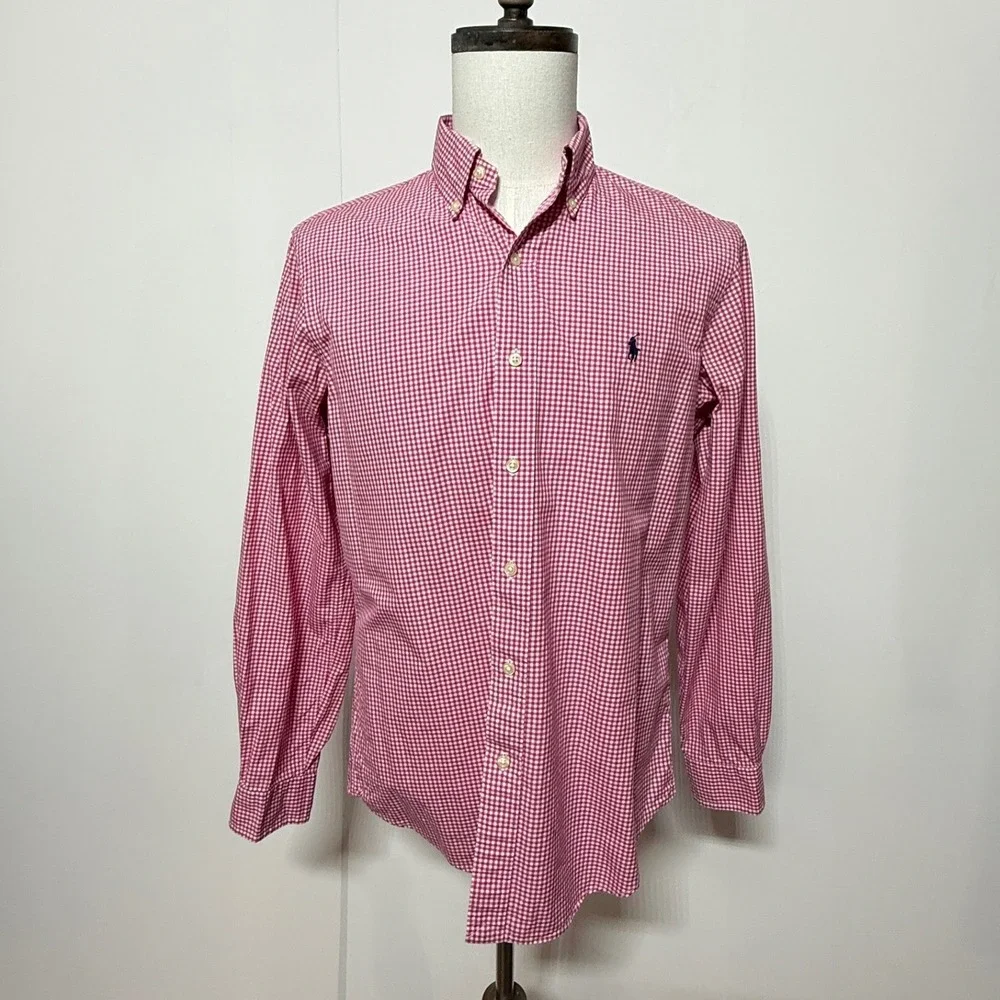 Polo by Ralph Lauren Pink Gingham Button-Down Shirt - Picture 2 of 9